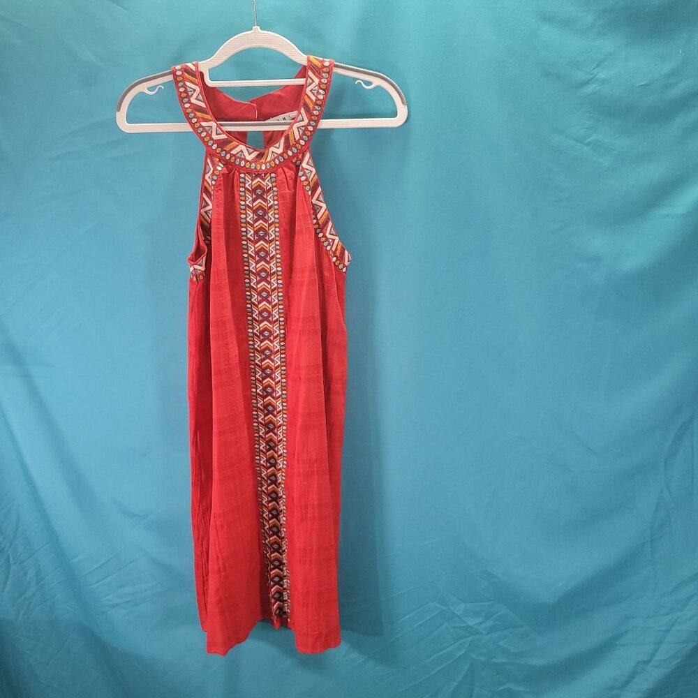 Sleeveless THML Embroidered Red Dress S